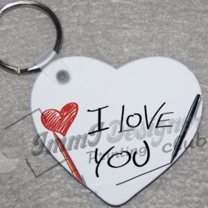 MDF Keychain Heart, Single Side