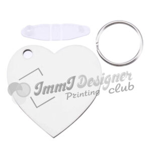 MDF Keychain Heart, Double Side