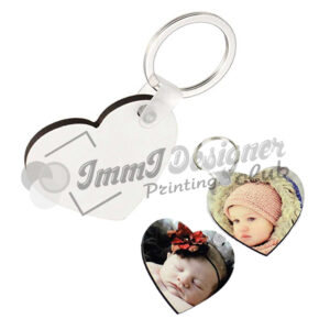 MDF Keychain Heart, Double Side